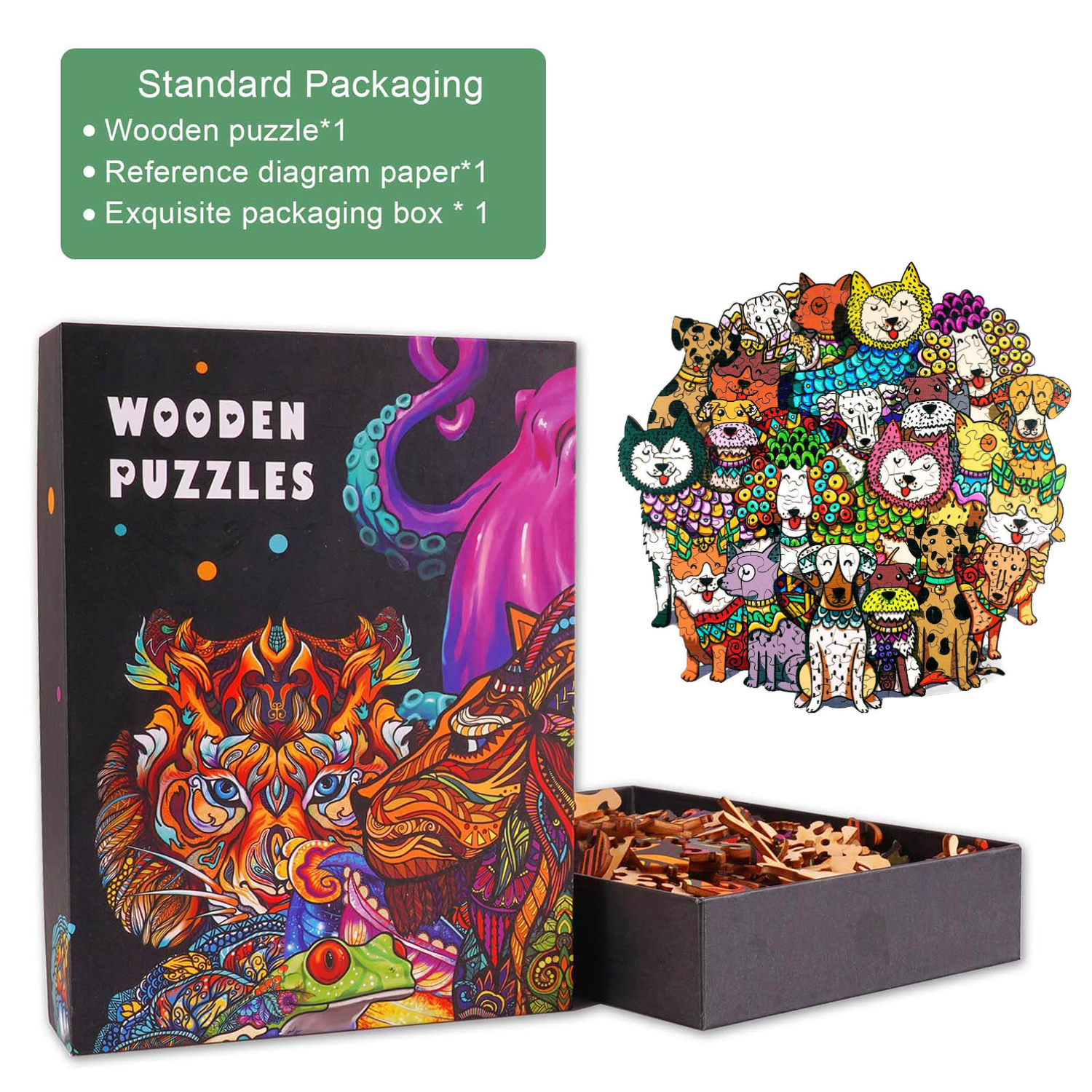 Rich Dog Wooden Jigsaw Puzzle - Woodbests