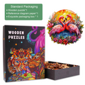 Crowned Flamingo Wooden Jigsaw Puzzle