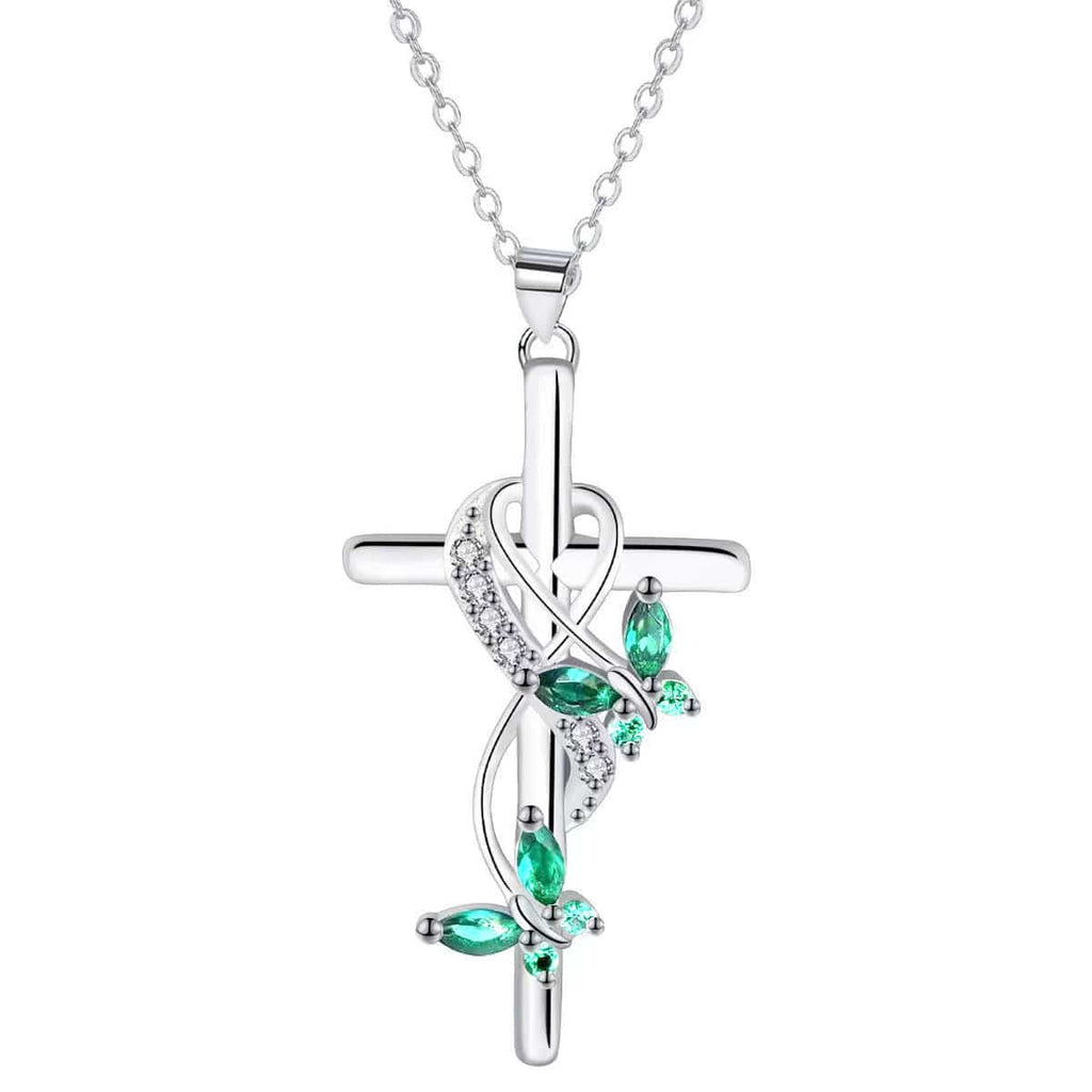 BUTTERFLY CROSS ELEGANT NECKLACE