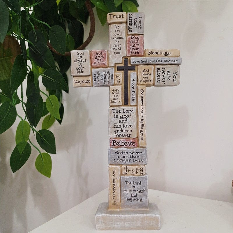 "Faith" Handmade Cross Statue by Godisabove™
