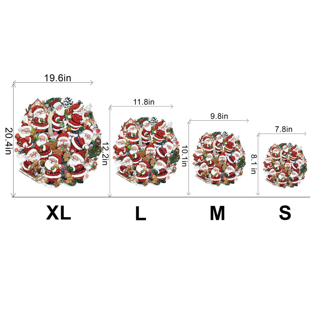 Merry Santa Wooden Jigsaw Puzzle