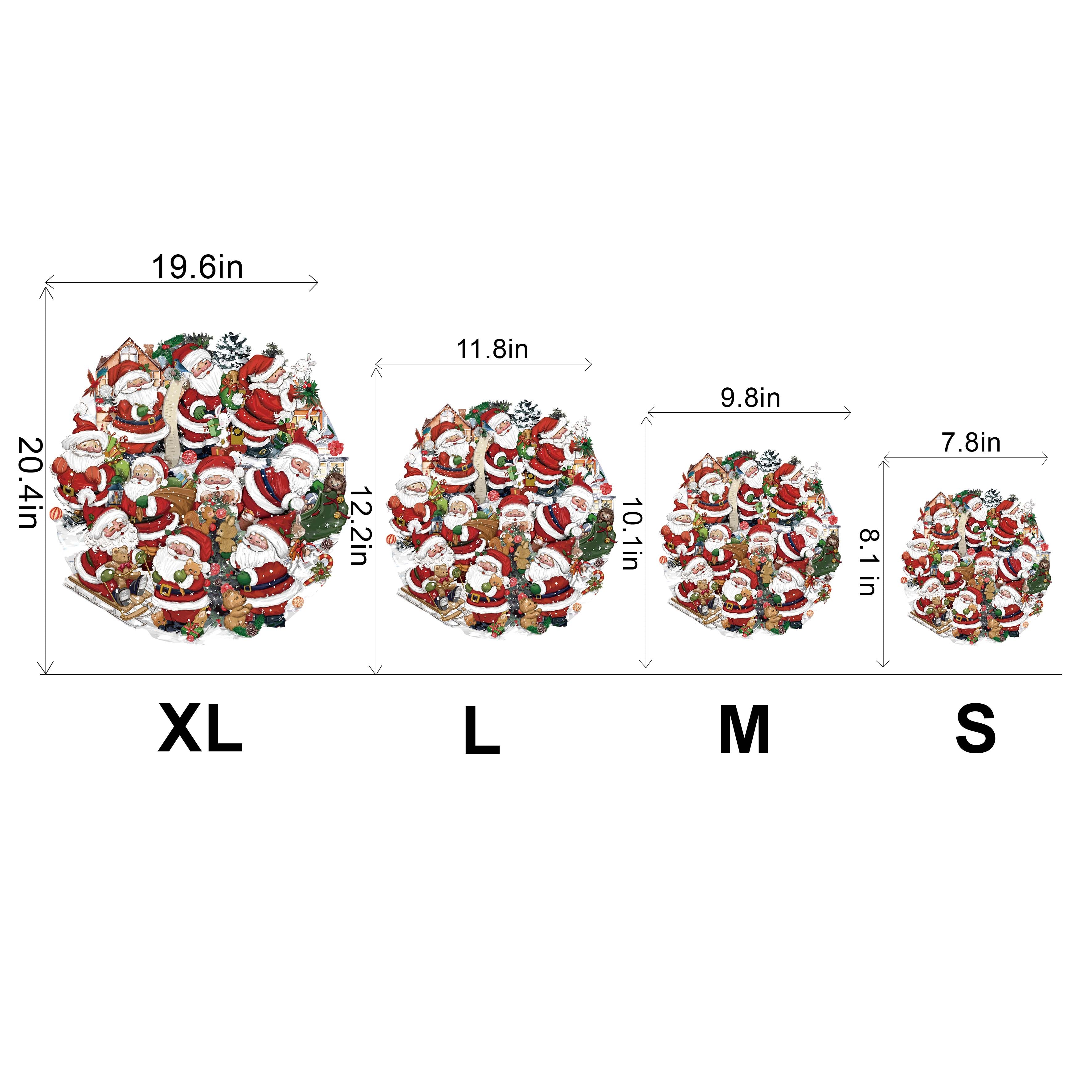 Merry Santa Wooden Jigsaw Puzzle