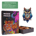 Owl Clocks Wooden Jigsaw Puzzle