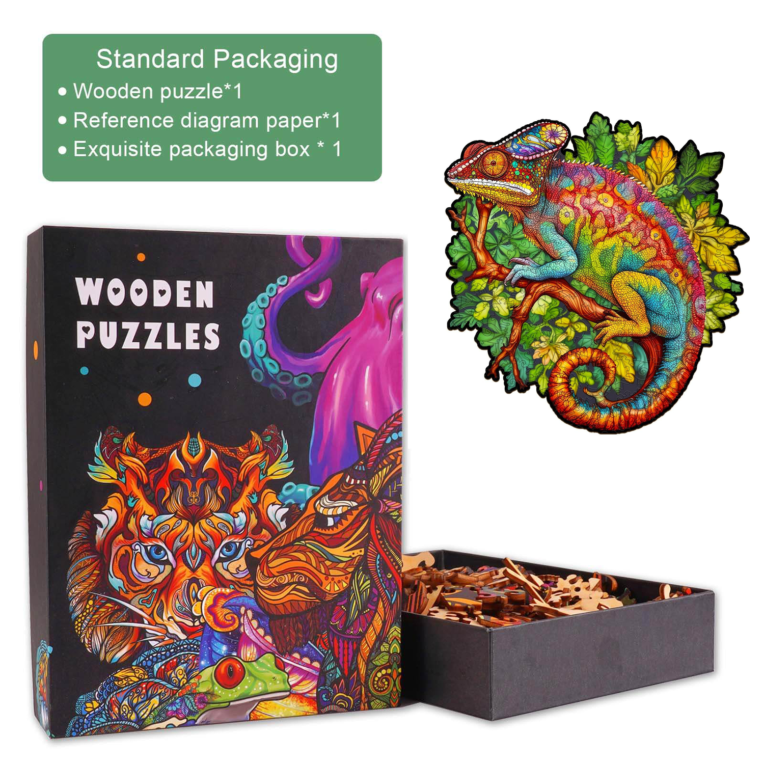 Chameleon Wooden Jigsaw Puzzle