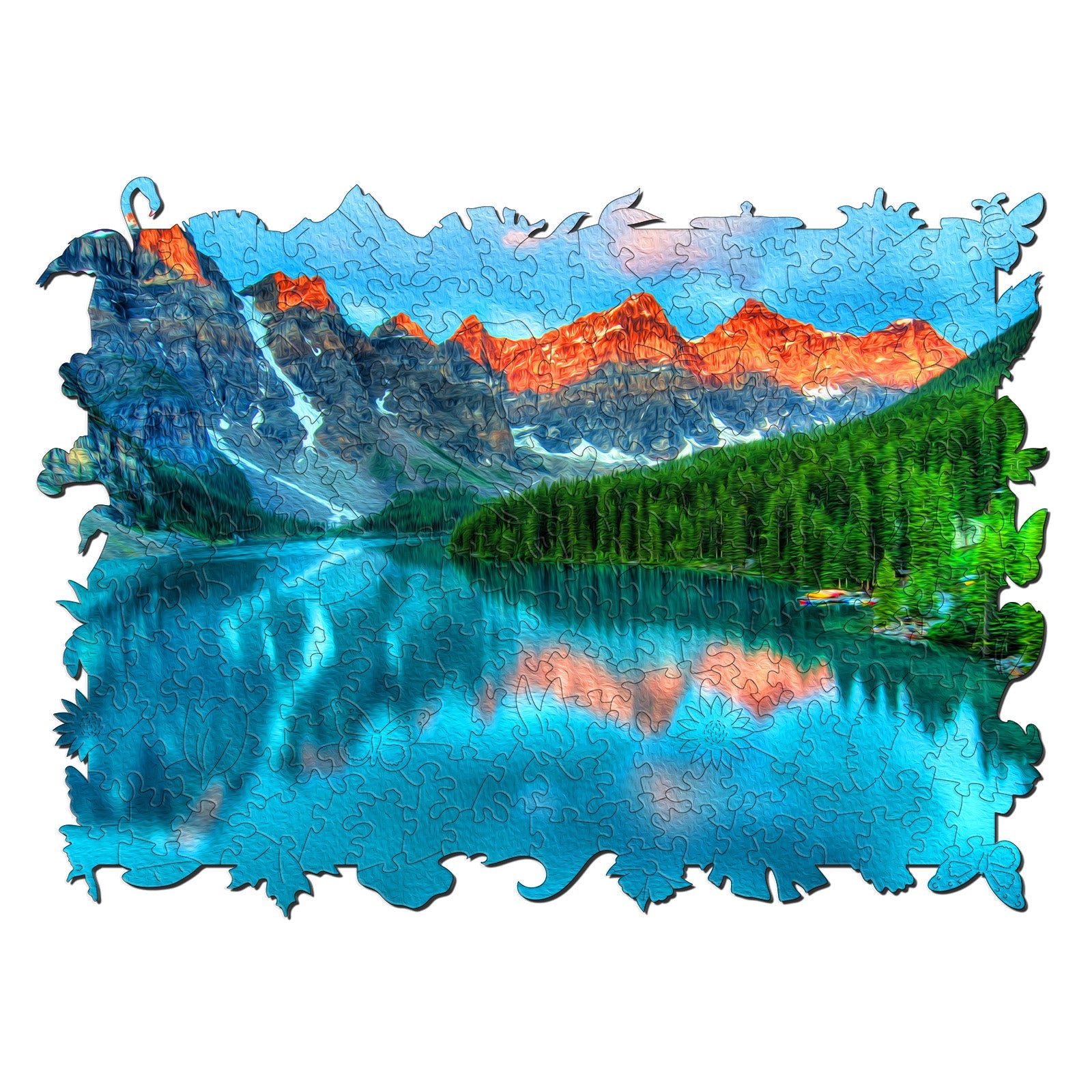 Mountain Lake Wooden Jigsaw Puzzle