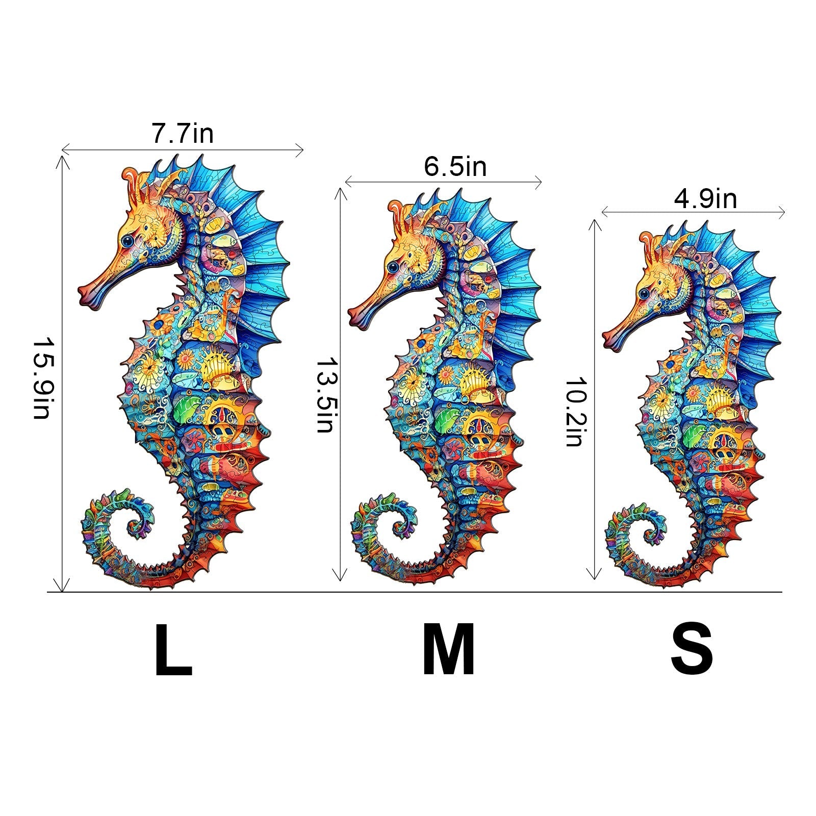 Seahorse 1 Wooden Jigsaw Puzzle