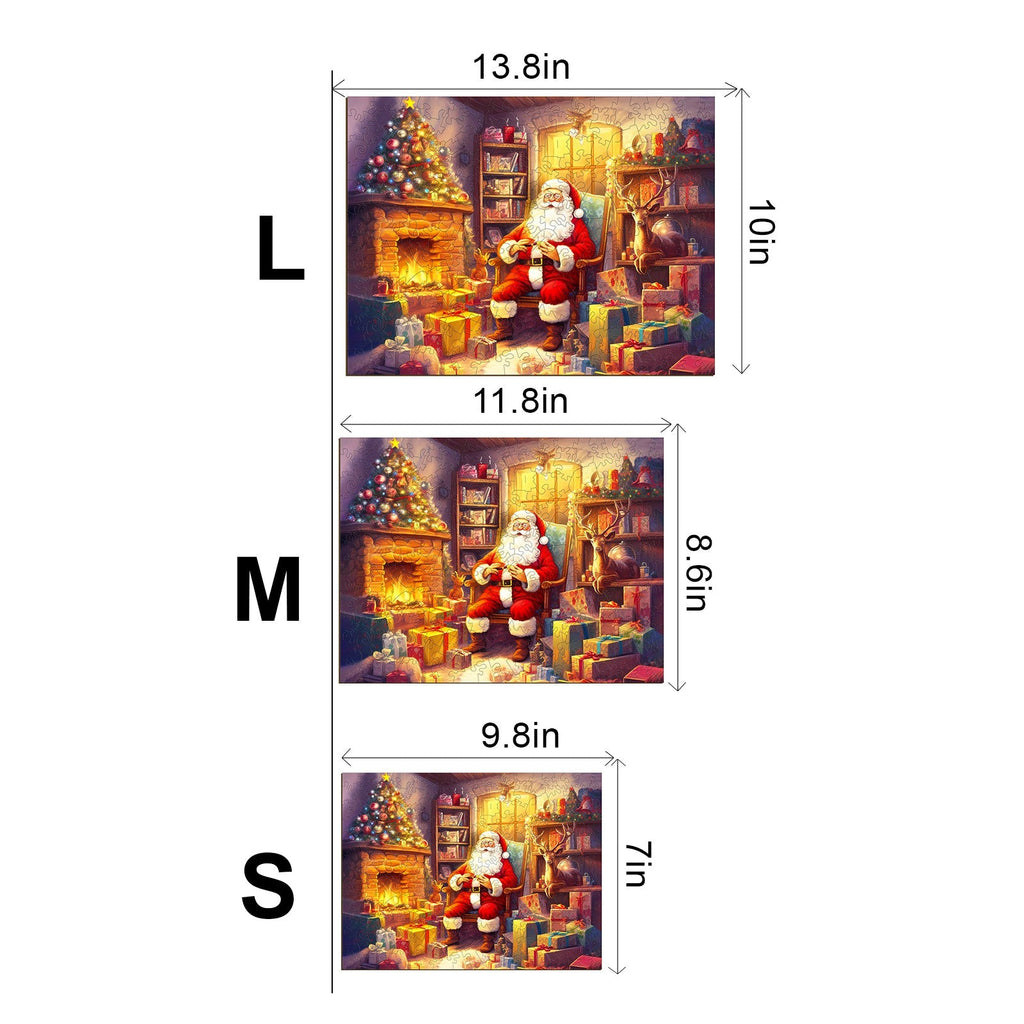 Jolly Santa Claus Wooden Jigsaw Puzzle