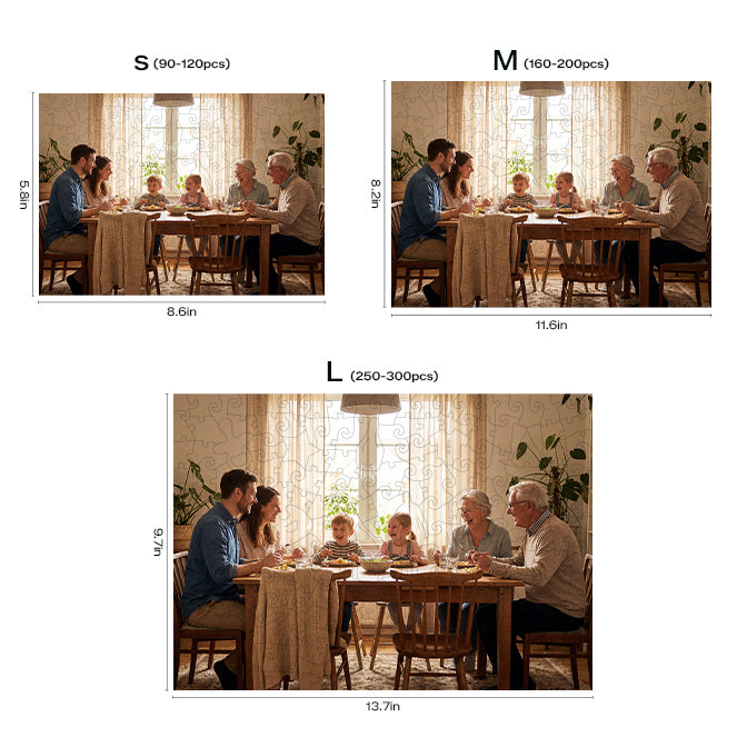 Personalized Photo Wooden Puzzle - Family Theme
