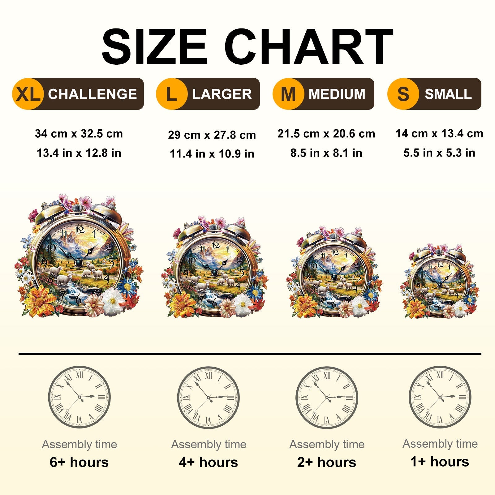 Prairie Clock Wooden Jigsaw Puzzle