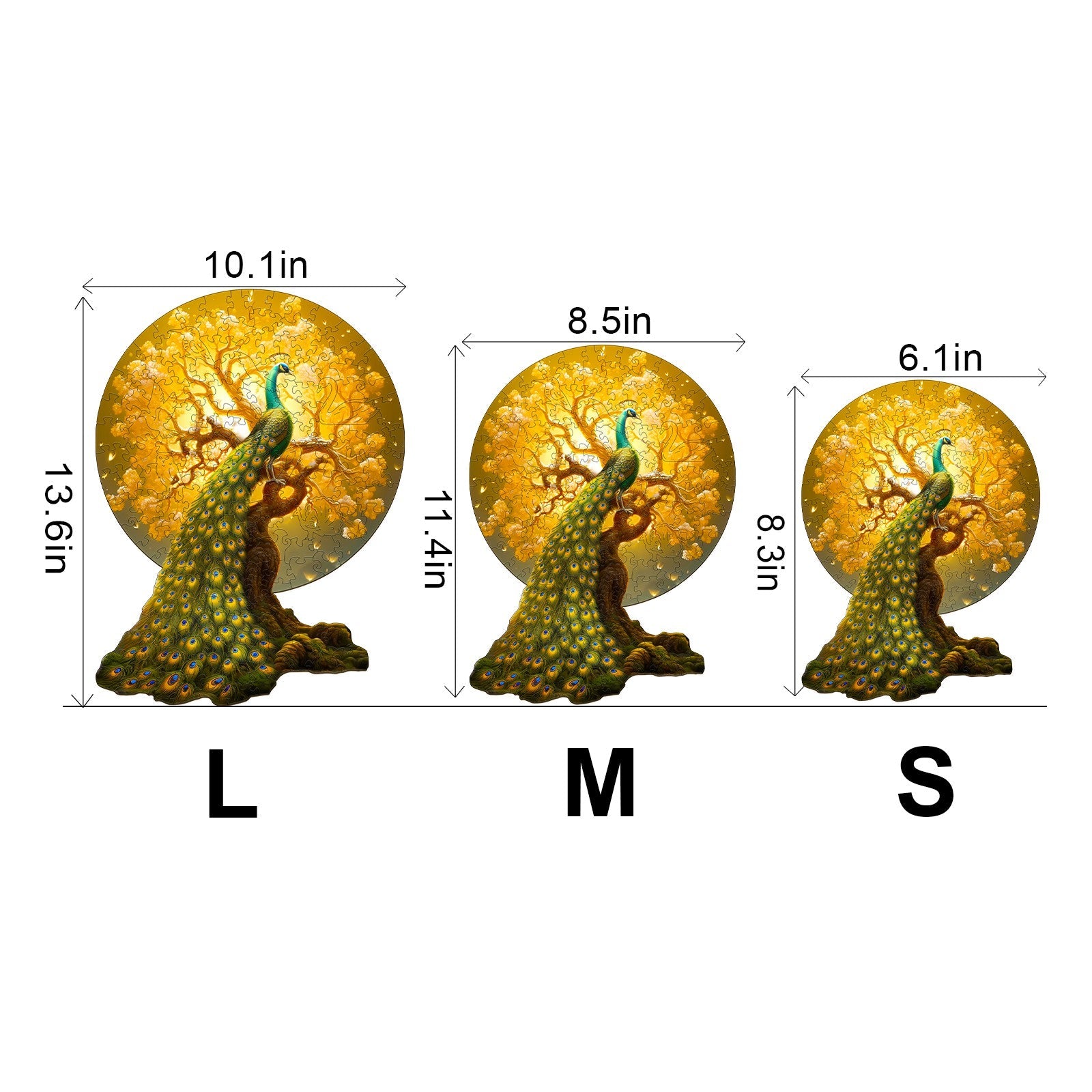 Noble Peacock-2 Wooden Jigsaw Puzzle