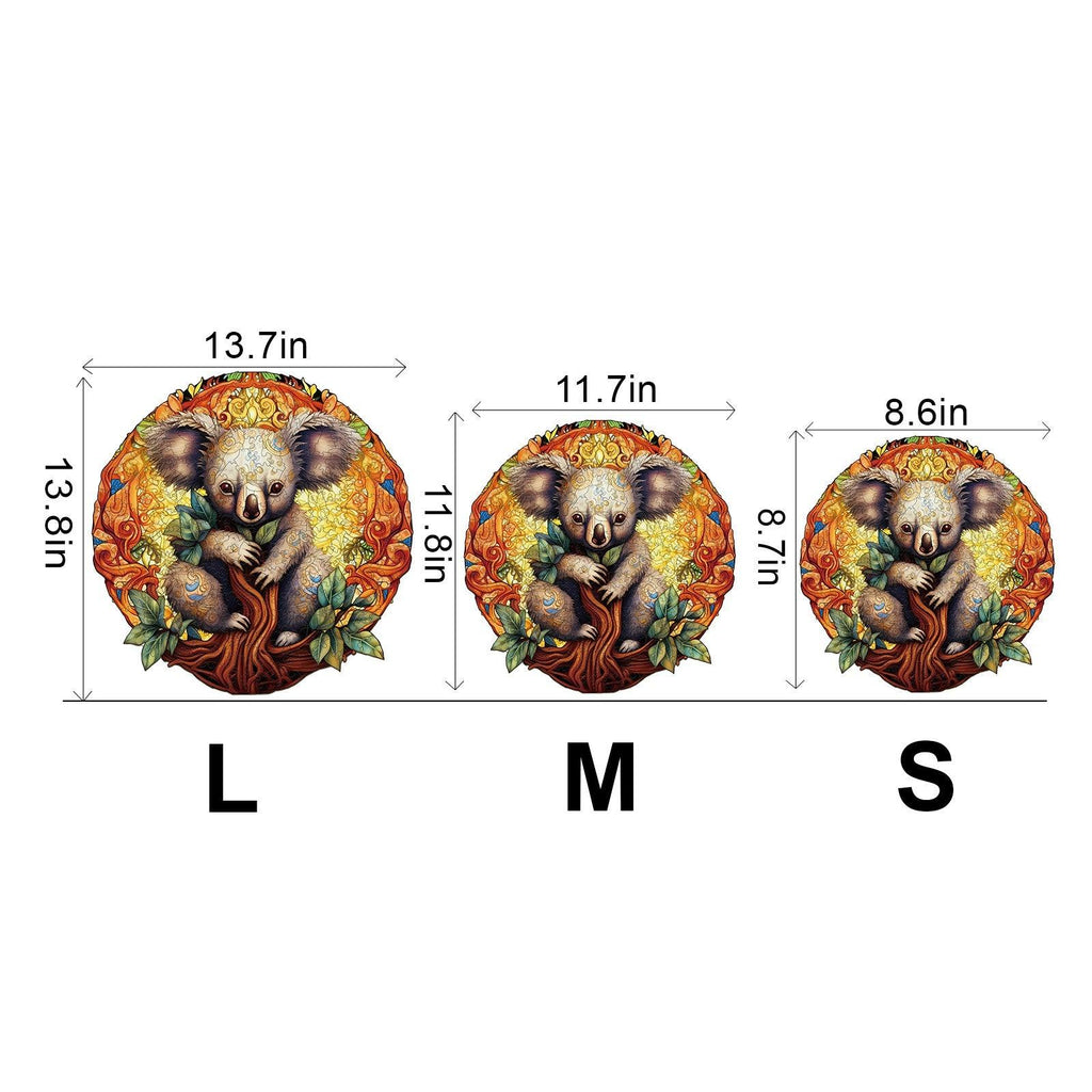 Mandala Koala Wooden Jigsaw Puzzle