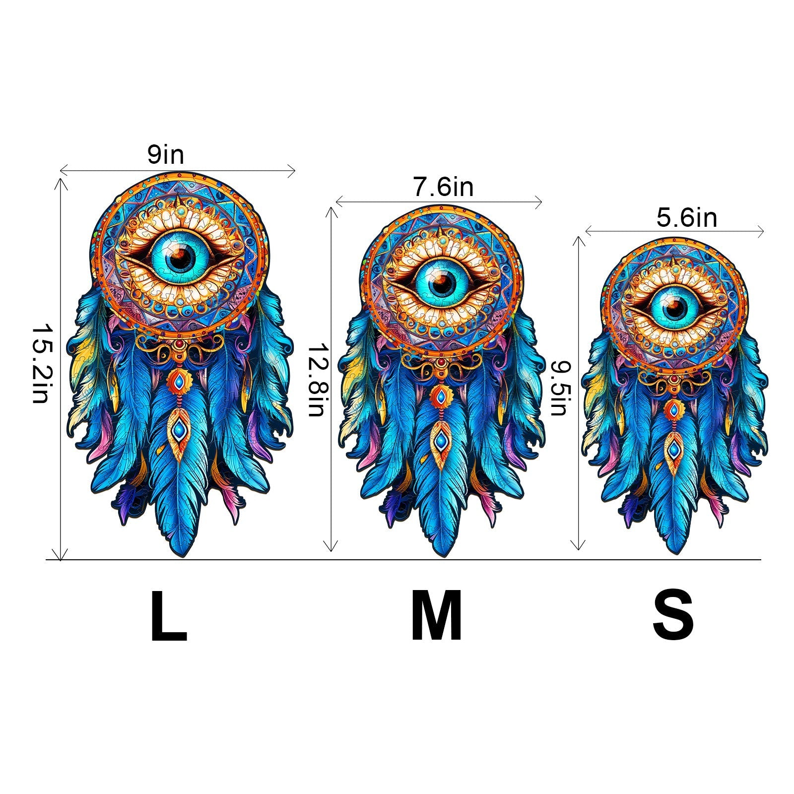 Eye Dream Catcher Wooden Jigsaw Puzzle