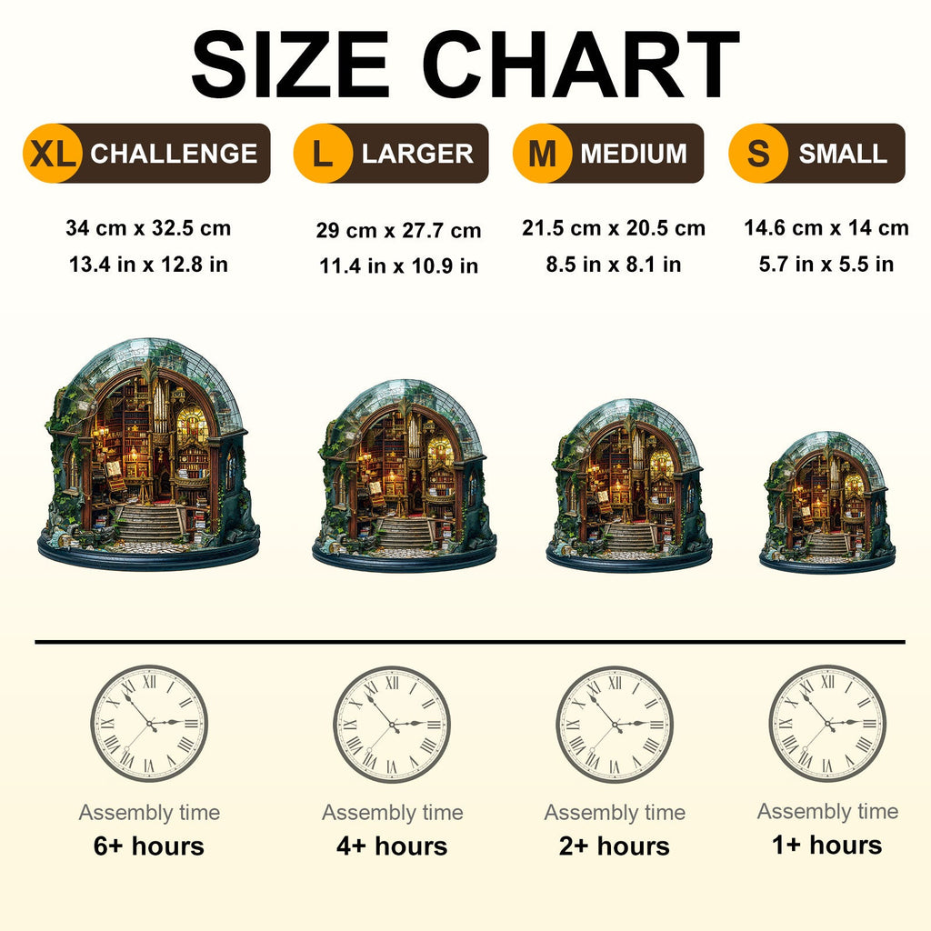 Enchanted Library Wooden Jigsaw Puzzle