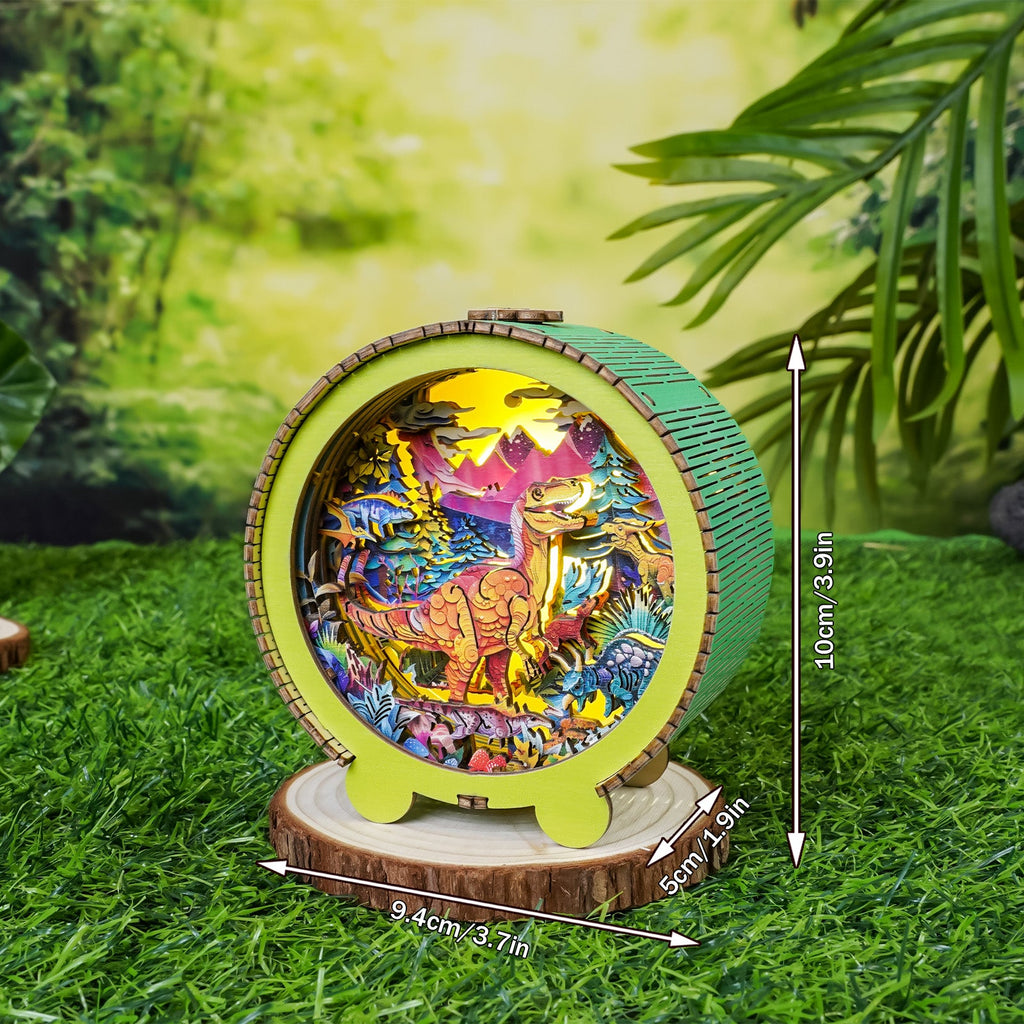 Volcano Dinosaur Kit - 3D Wooden Puzzle Night Light