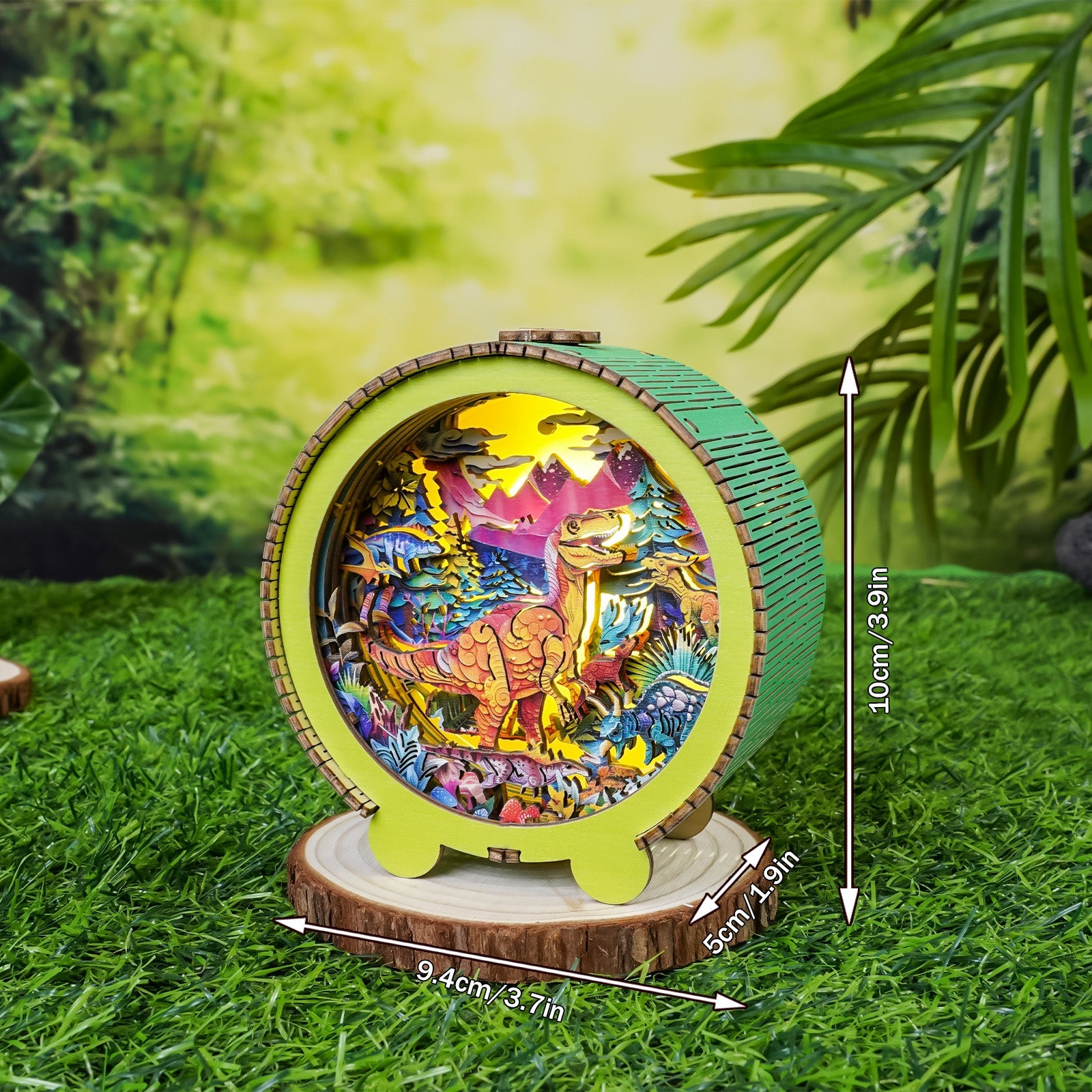 Volcano Dinosaur Kit - 3D Wooden Puzzle Night Light