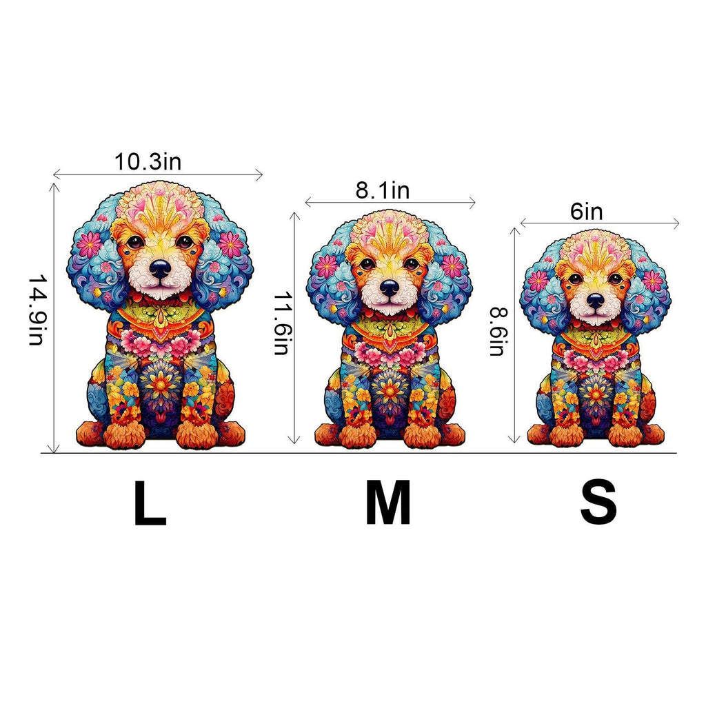 Cute Poodle Wooden Jigsaw Puzzle