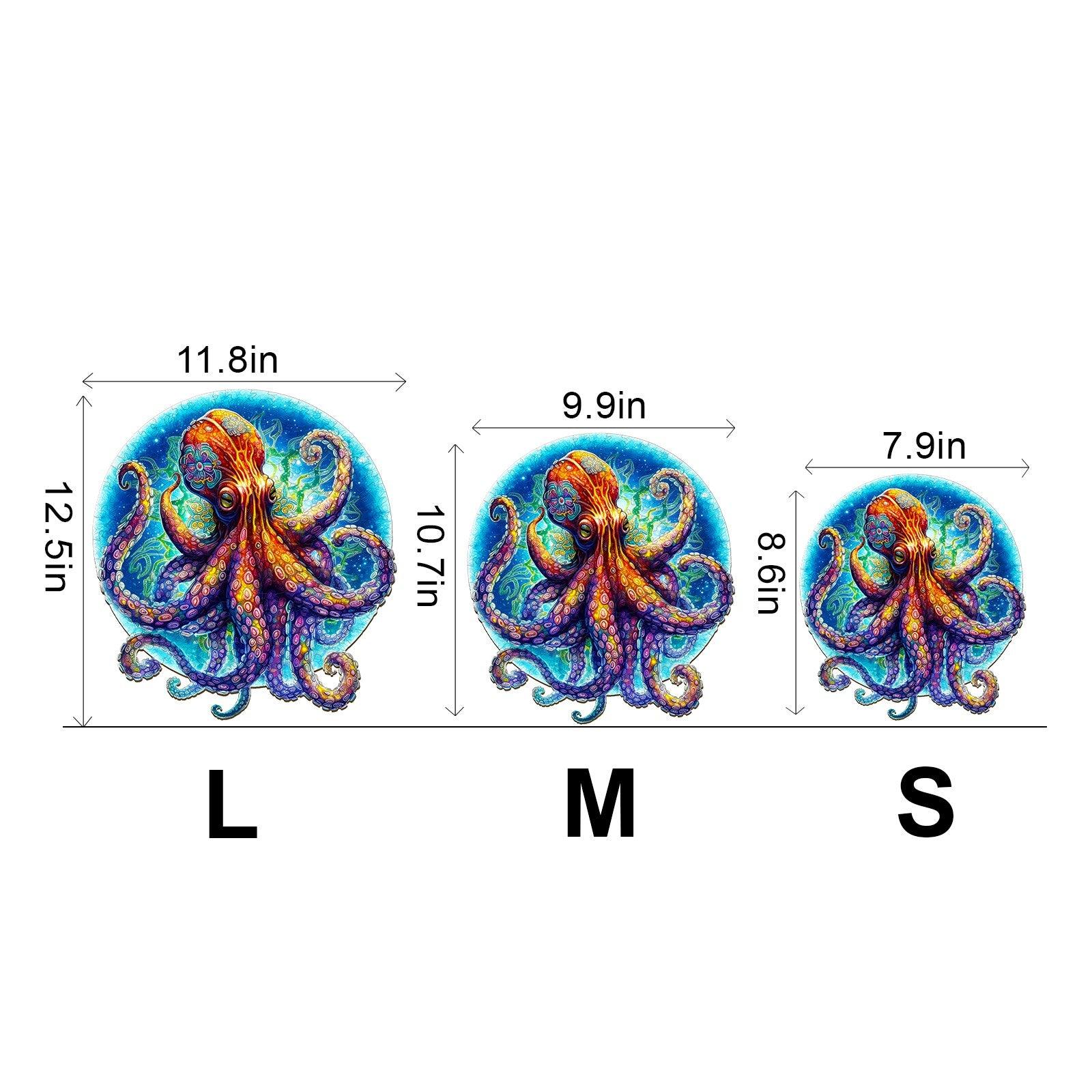 Mandala Octopus Wooden Jigsaw Puzzle