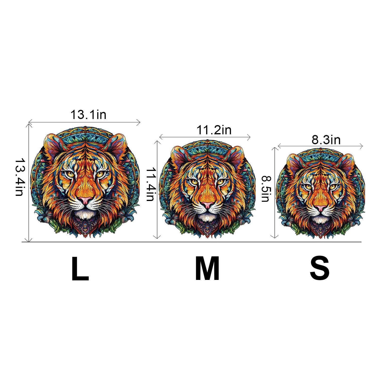 Mandala Tiger Wooden Jigsaw Puzzle