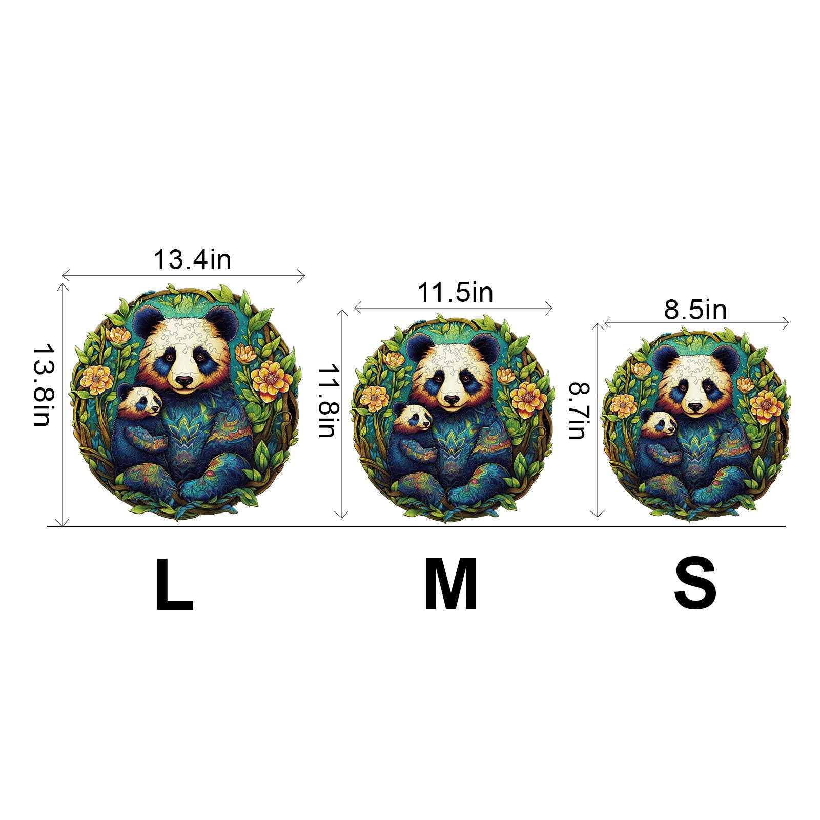 Panda Family 2 Wooden Jigsaw Puzzle