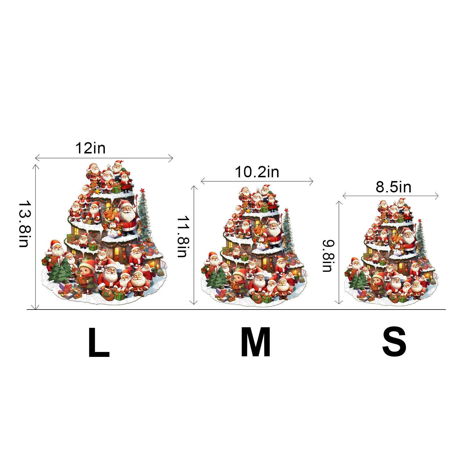 Santa Gift Wooden Jigsaw Puzzle