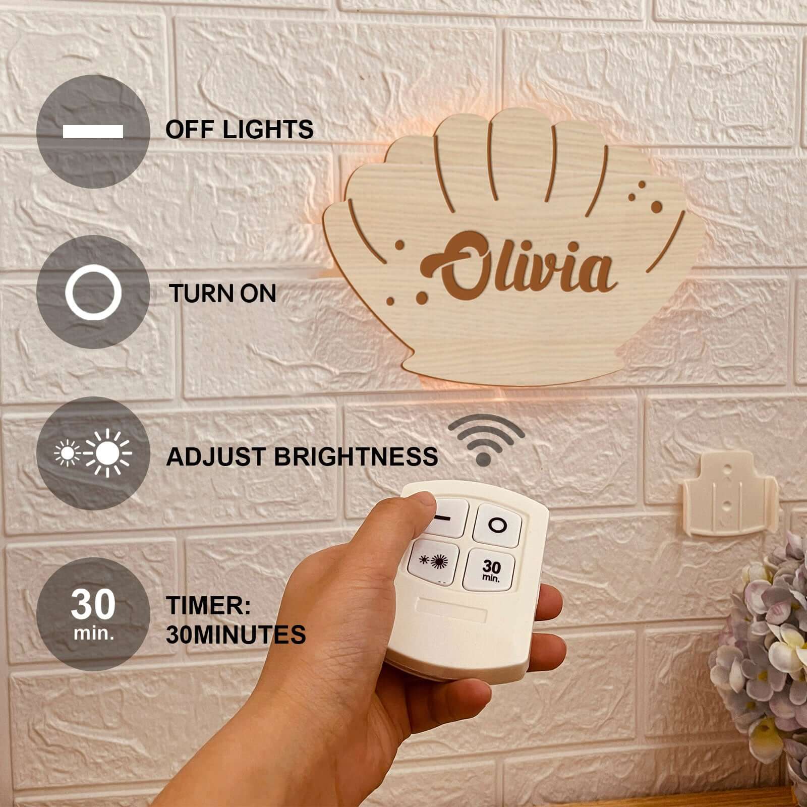 Personalized Wooden Baby's Room Wall Light Set-Sky Animal Theme