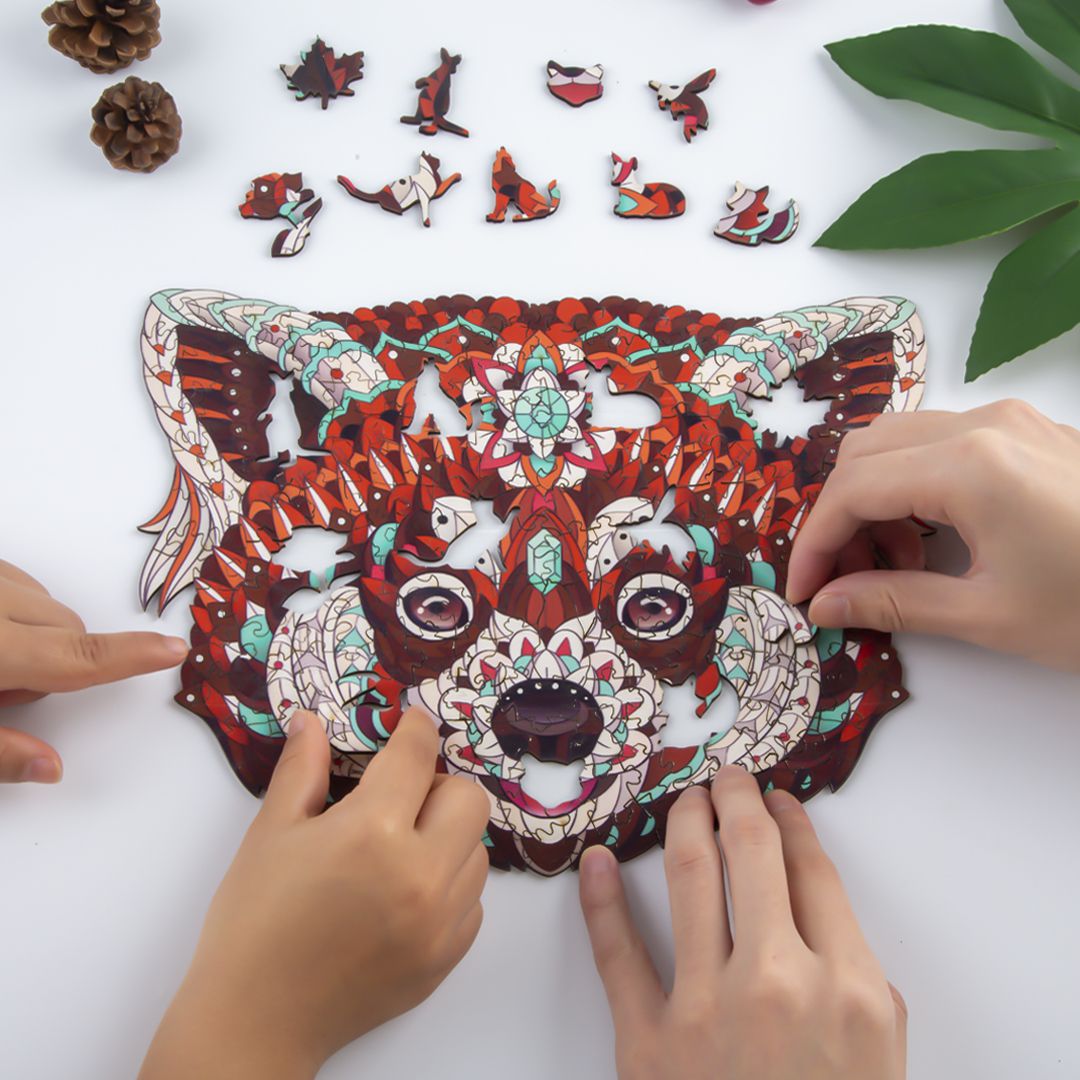 Clever Raccoon Wooden Jigsaw Puzzle