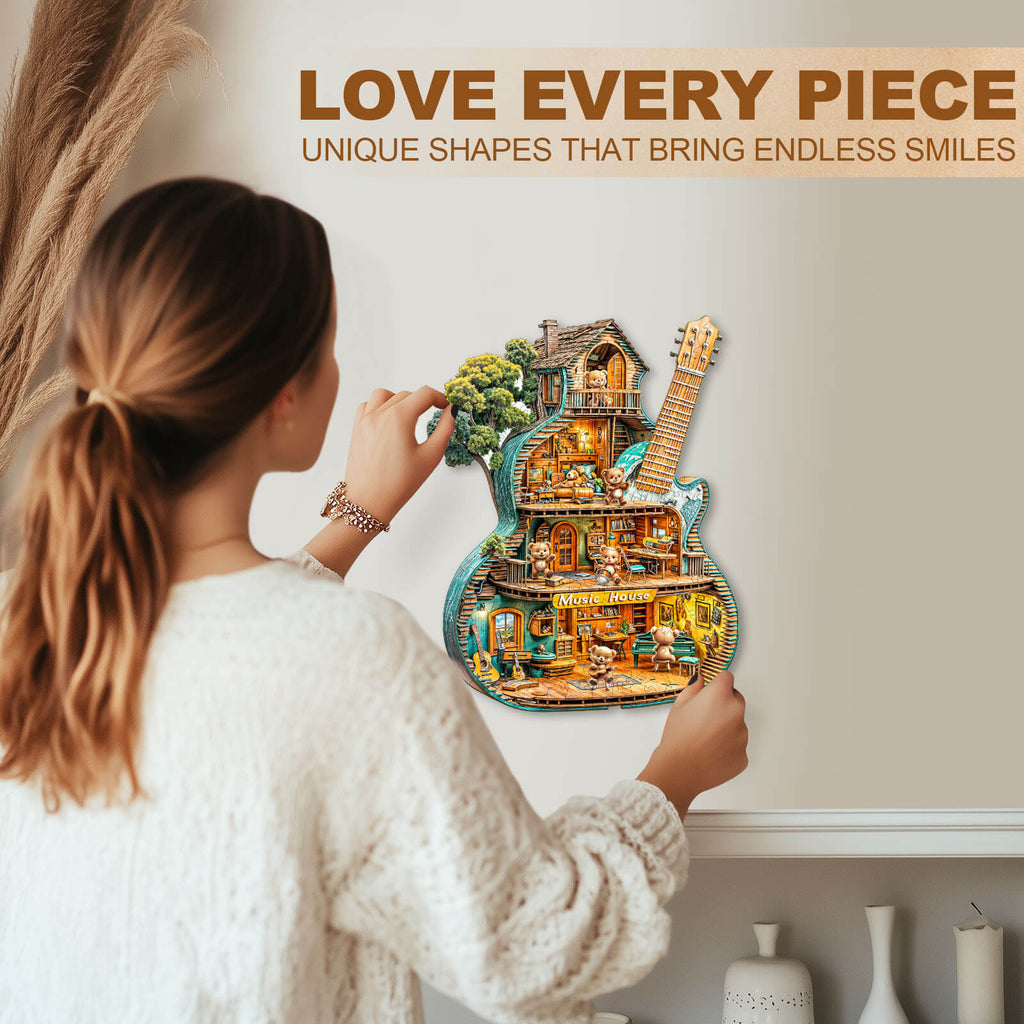 Music House-1 Wooden Jigsaw Puzzle