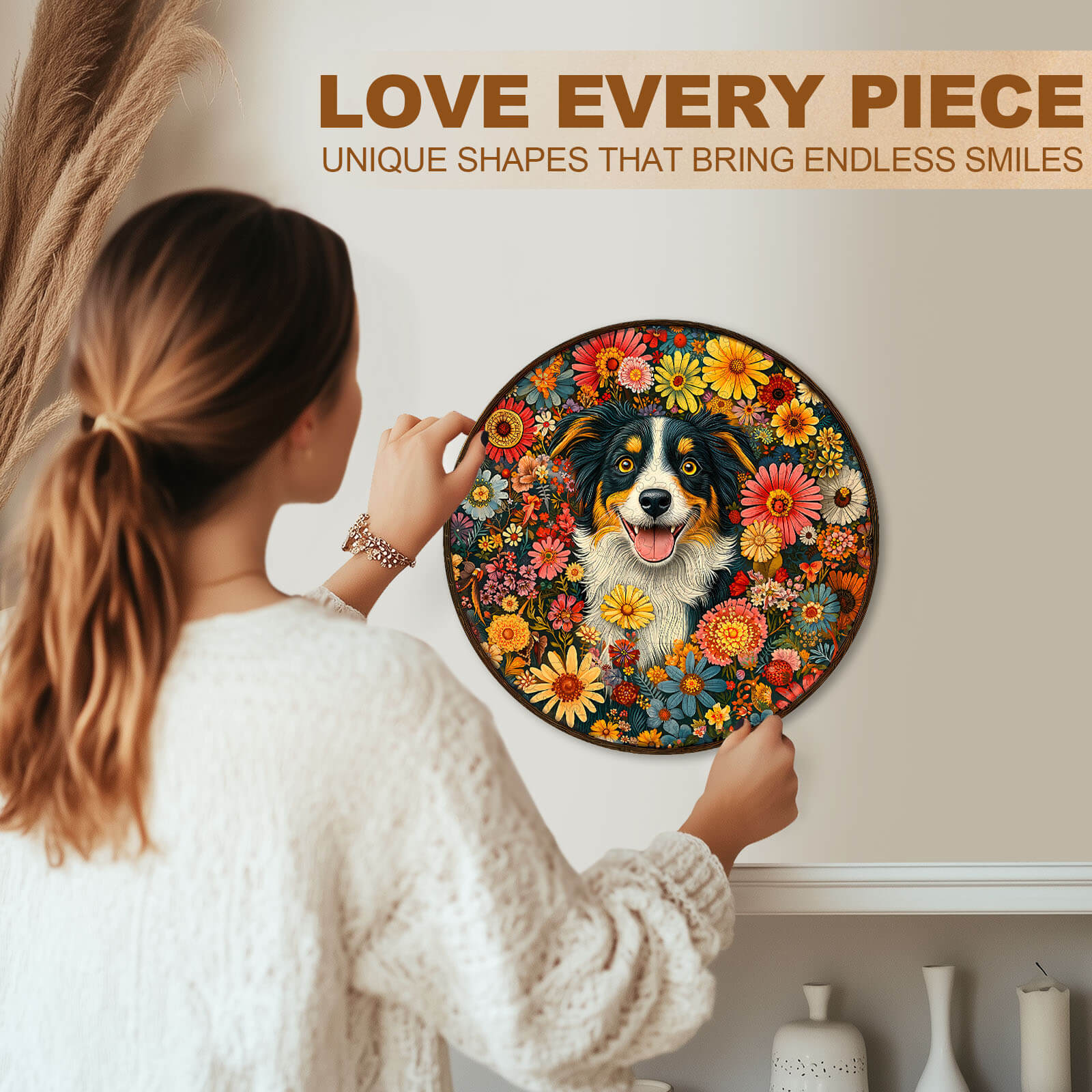 Fantasy Garden Guardian-Dog Wooden Jigsaw Puzzle