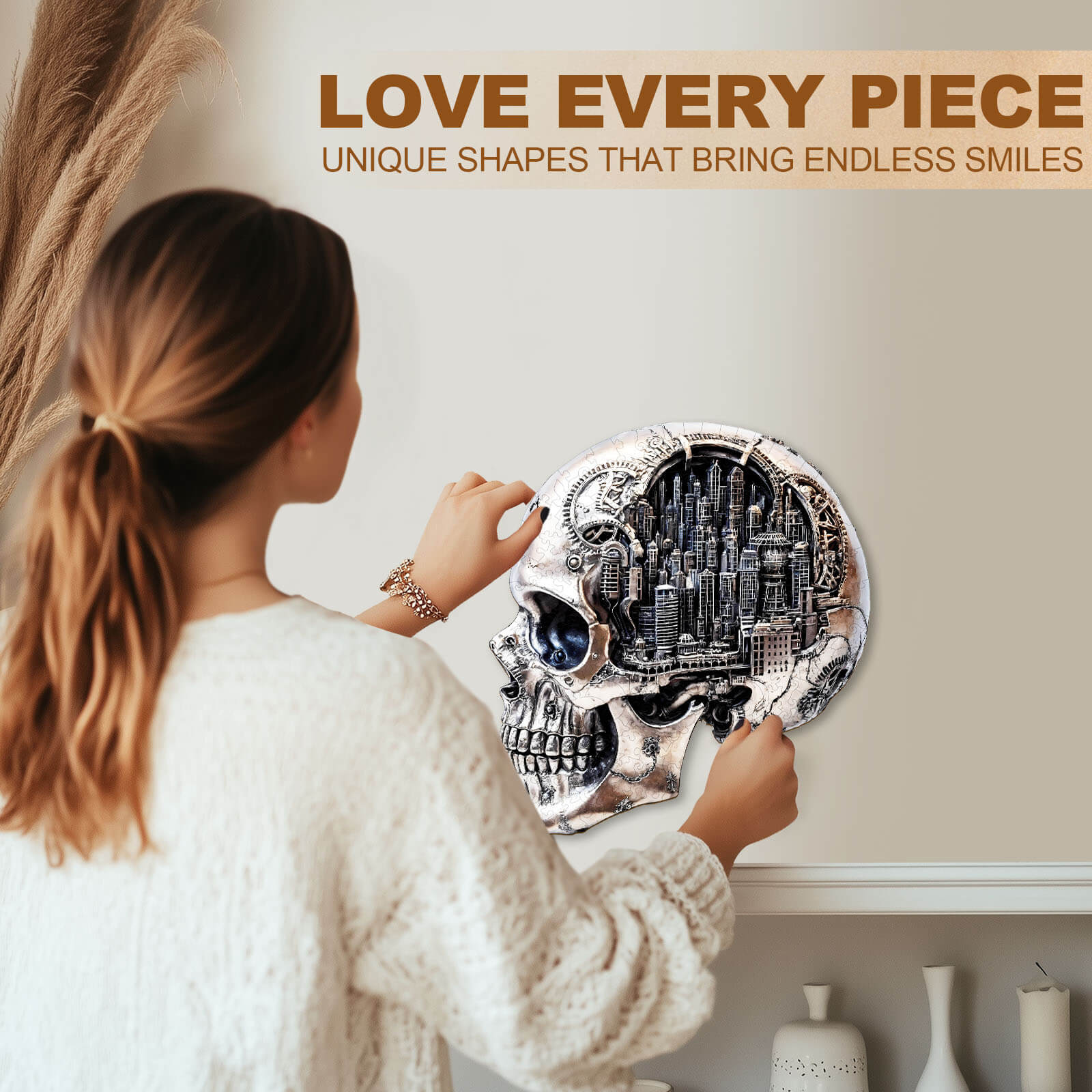 Skull City-2 Wooden Jigsaw Puzzle