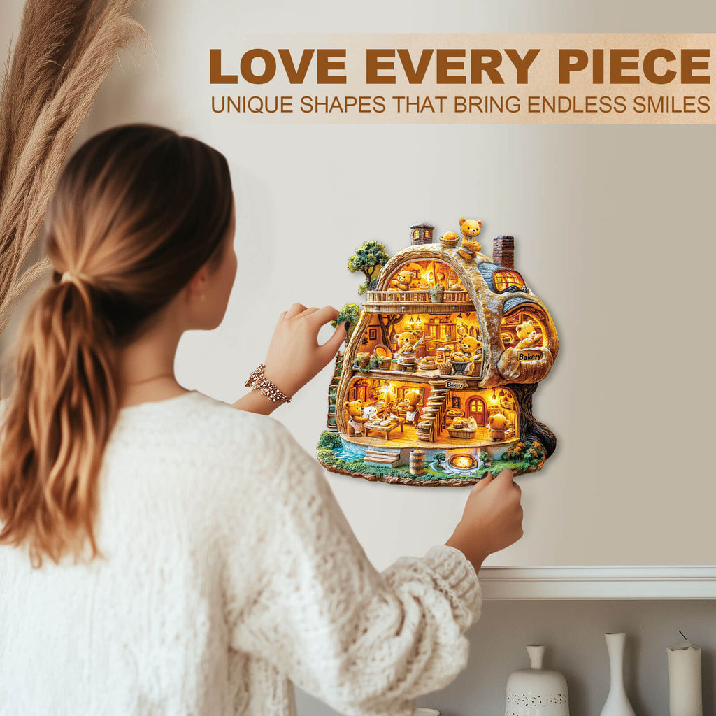 Little Bear Bakery Wooden Jigsaw Puzzle
