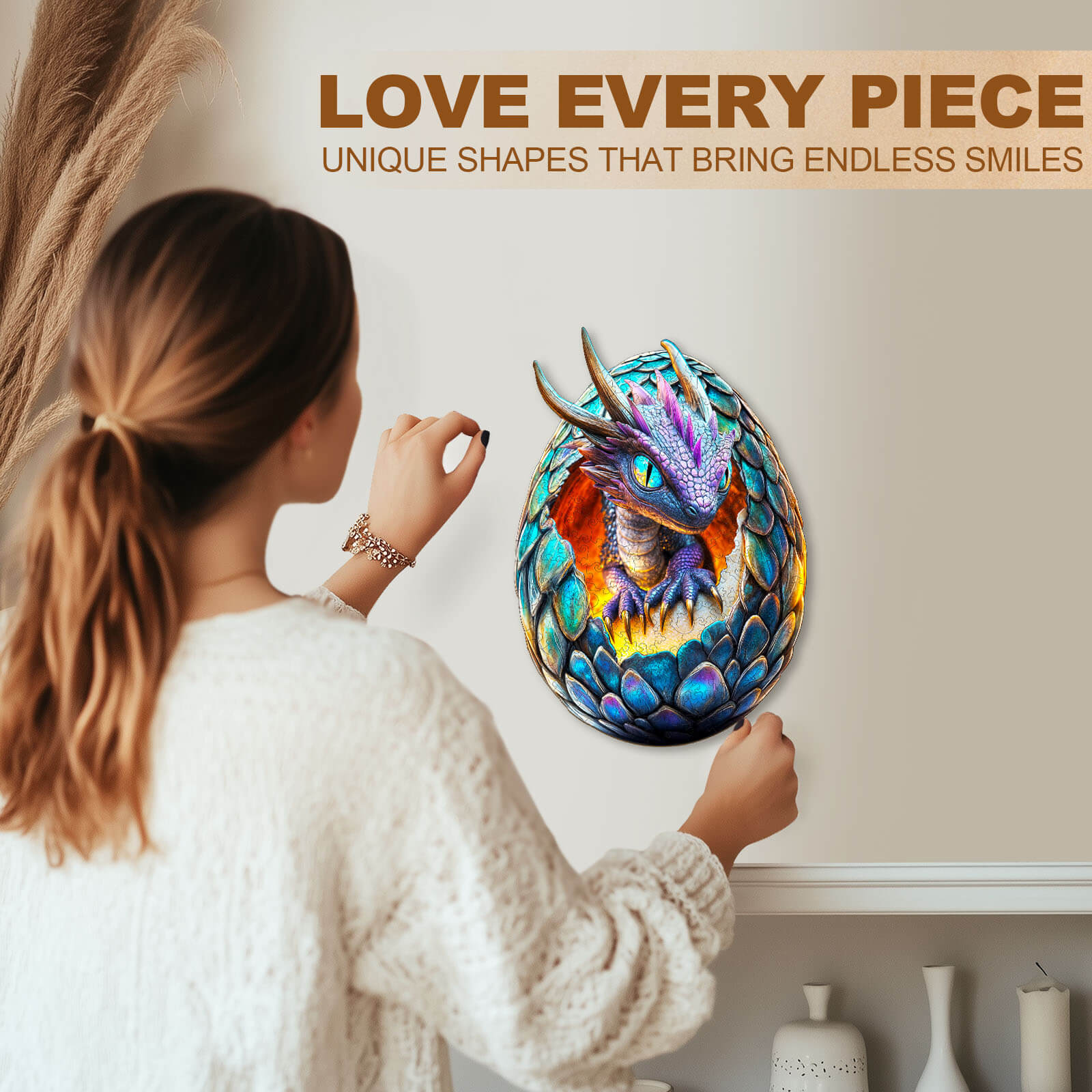 Draconic Rebirth  Wooden Jigsaw Puzzle