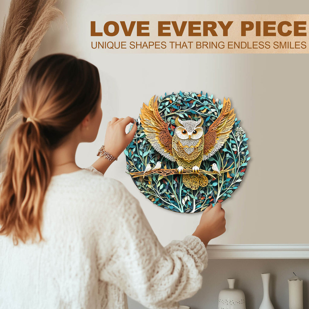 Forest Dreamers-Owl Wooden Jigsaw Puzzle