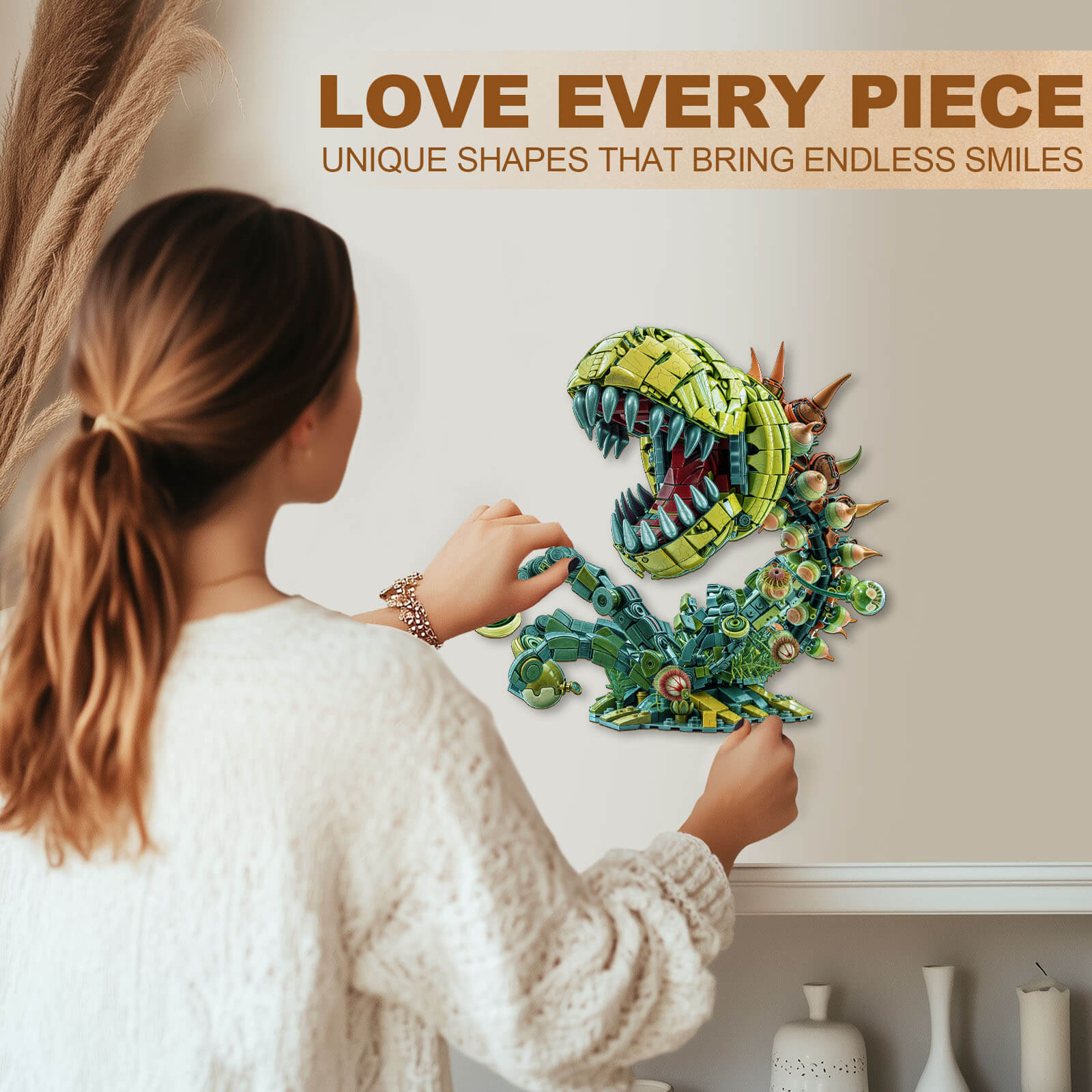 Building blocks Piranha Wooden Jigsaw Puzzle