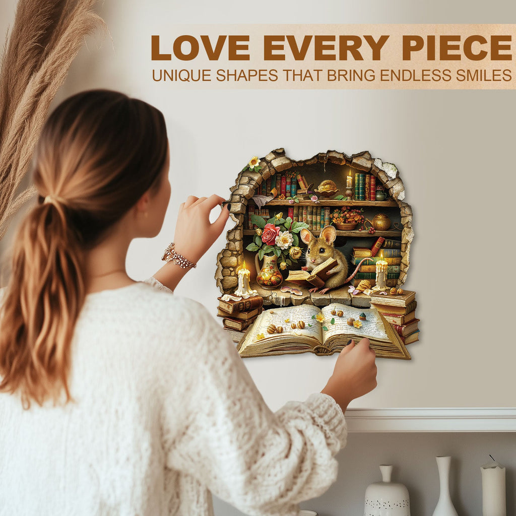 Scholar Mouse Wooden Jigsaw Puzzle