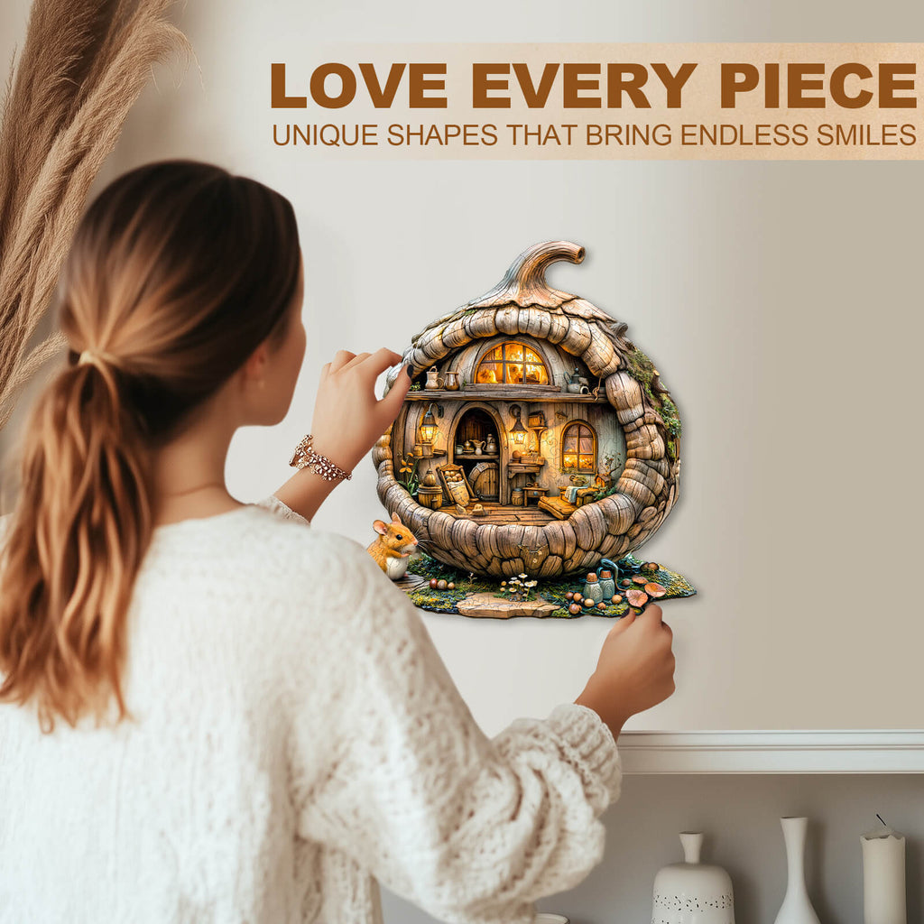 Acorn mouse Wooden Jigsaw Puzzle