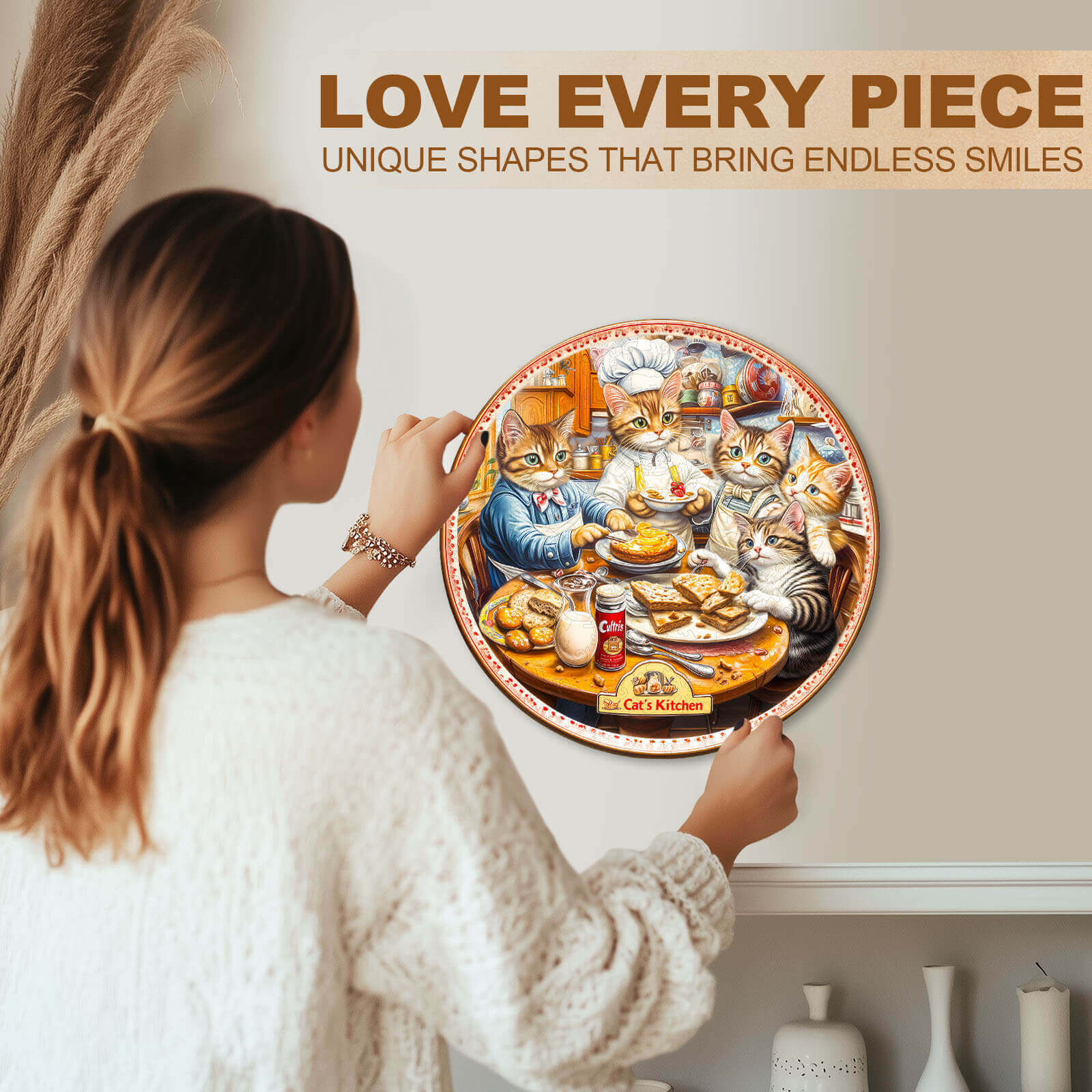 Cat's Kitchen Wooden Jigsaw Puzzle