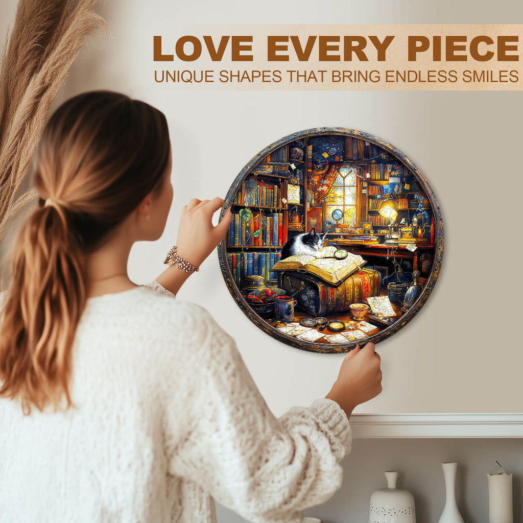 Whiskers Library-1  Wooden Jigsaw Puzzle