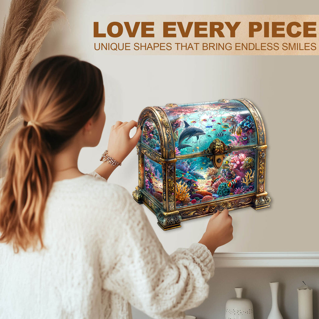 Treasure Chest Ocean-3 Wooden Jigsaw Puzzle