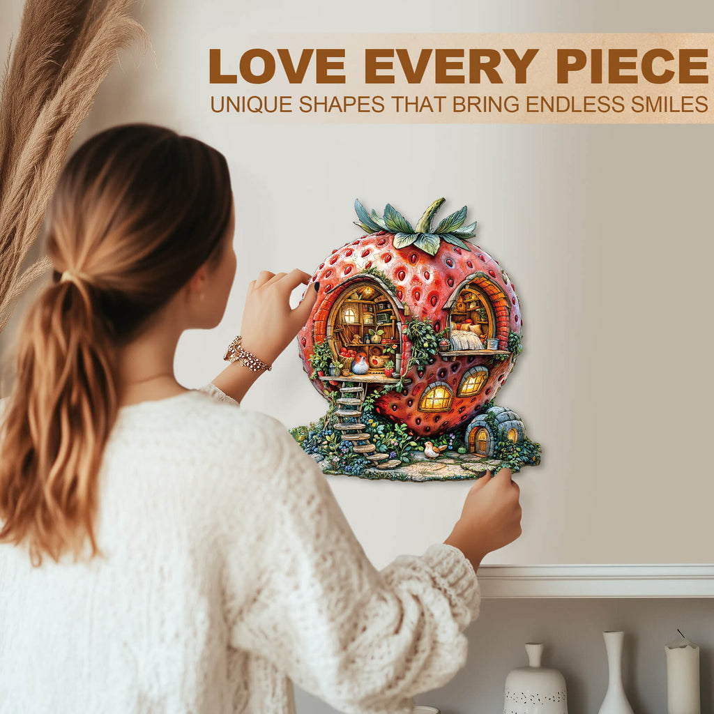 Strawberry Hut Wooden Jigsaw Puzzle