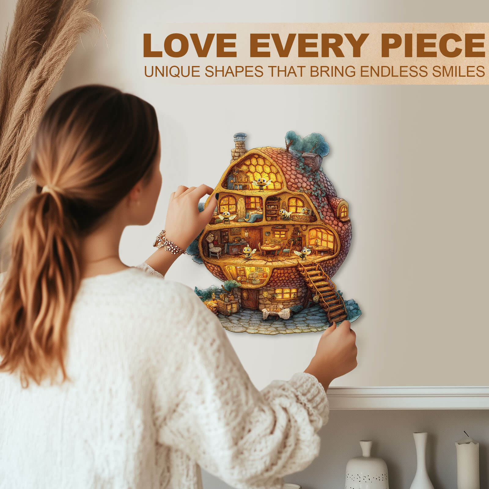 Bee Hut Wooden Jigsaw Puzzle