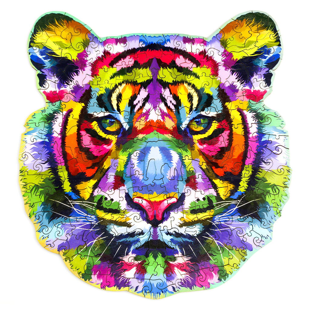 Colorful Tiger Wooden Jigsaw Puzzle