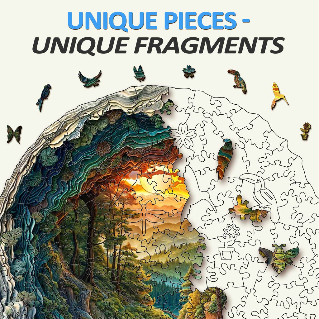 Cave Forest Wooden Jigsaw Puzzle