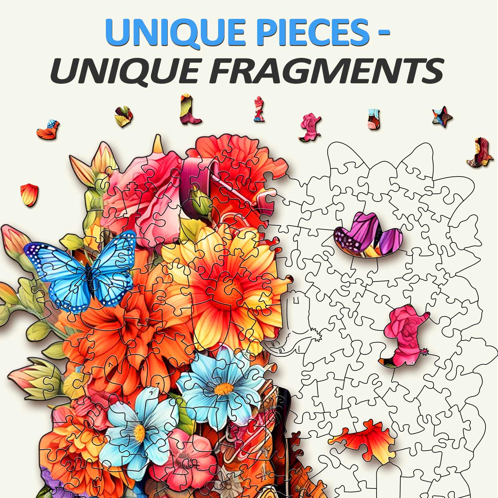 Cowgirl Boots Wooden Jigsaw Puzzle