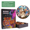 Ragdoll and Butterfly  Wooden Jigsaw Puzzle