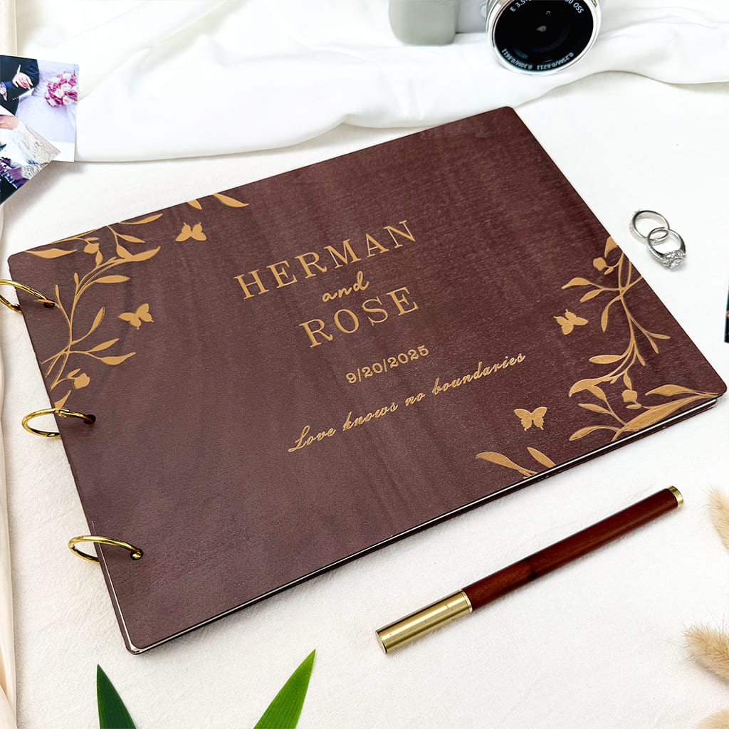 Wooden Wedding Guest Book - Photo Album - Wedding Decor