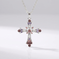 BLESSED GEMS CROSS NECKLACE