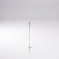 JESUS SMALL CROSS PENDANT NECKLACE