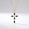 COLORFUL ZIRCON CROSS NECKLACE