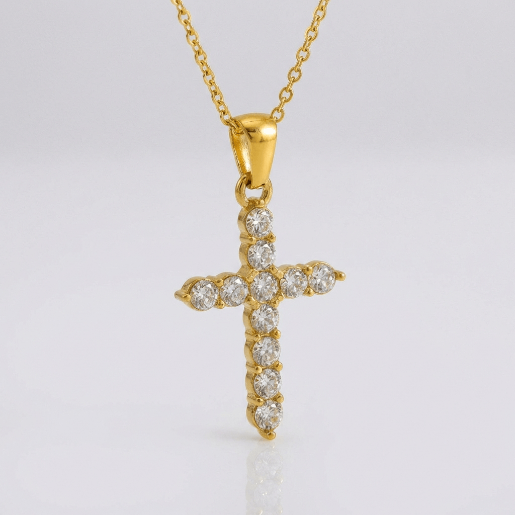 SPARKLE CROSS NECKLACE