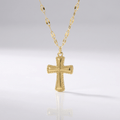SIMPLE GOLD PLATED CROSS NECKLACE